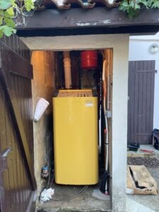 installation dune pompe a chaleur air eau mitsubishi electrics a moliets et maa